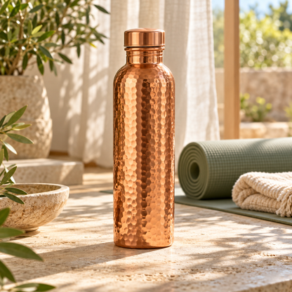 100% Pure Copper Drinking Bottle- 34 oz